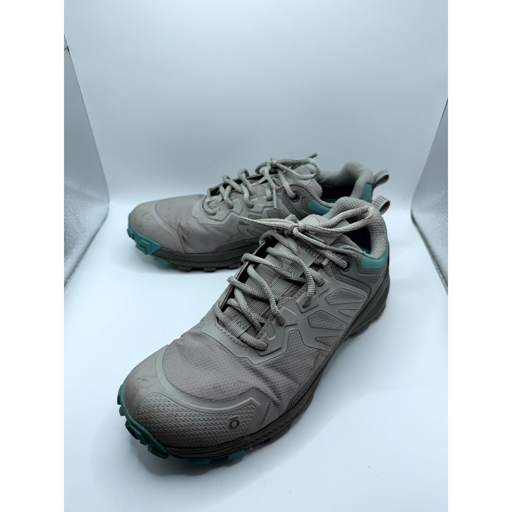 Oboz Katabatic Low Womens 8 Sneakers Slate Gray Ortholite Lace Up Hiking Shoes